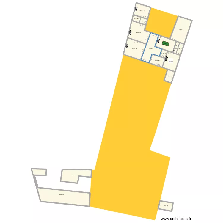 hotel particulier Le blanc. Plan de 