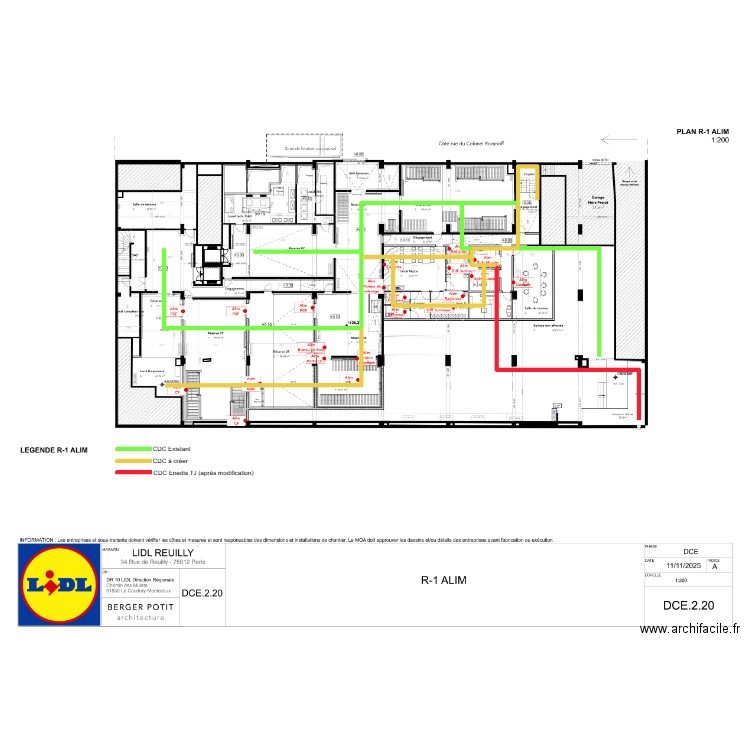 CDM - LIDL - RUILLY - ss. Plan de 3 pièces et 152 m2