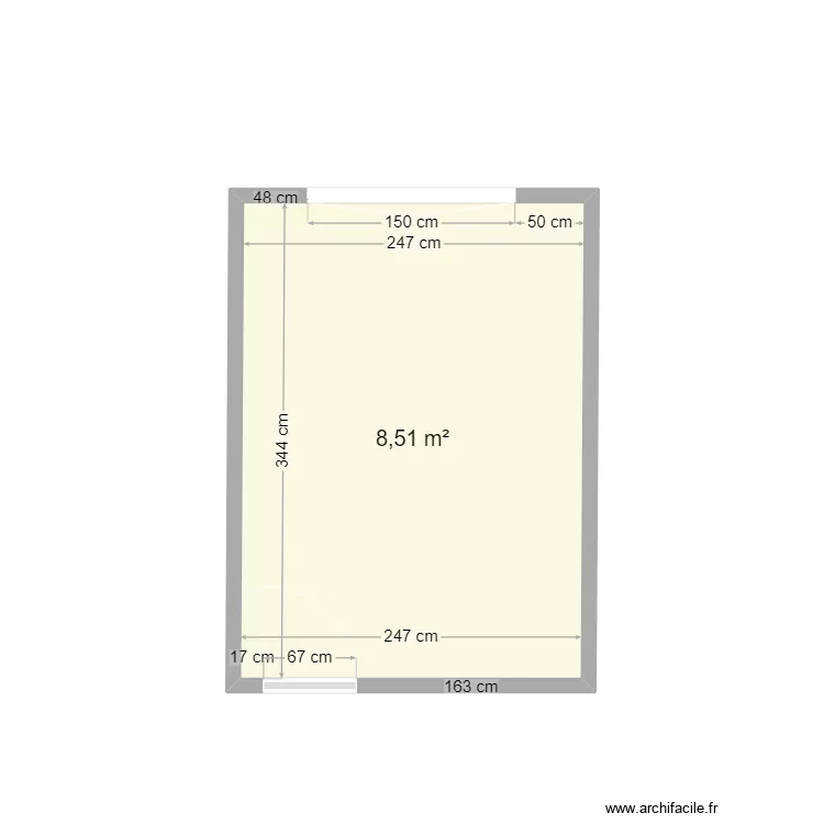 Chambre enfant. Plan de 