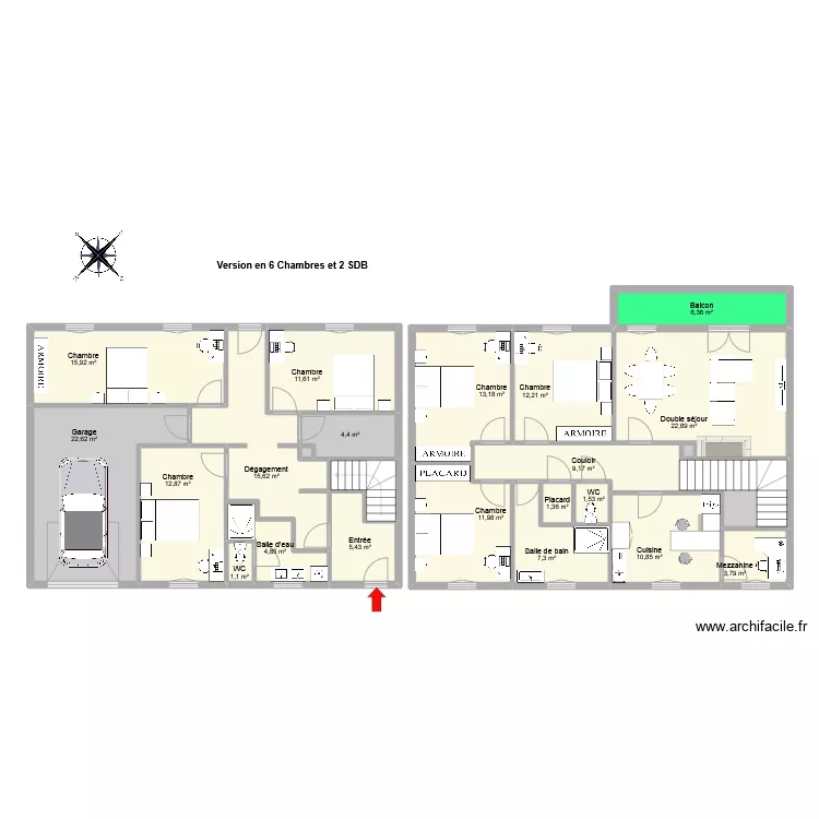 MOUTIER CLAVEL 5-6 CH. Plan de 