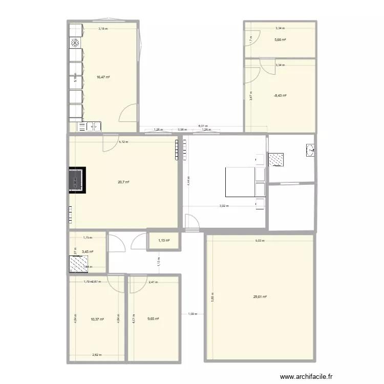 Plan initial. Plan de 