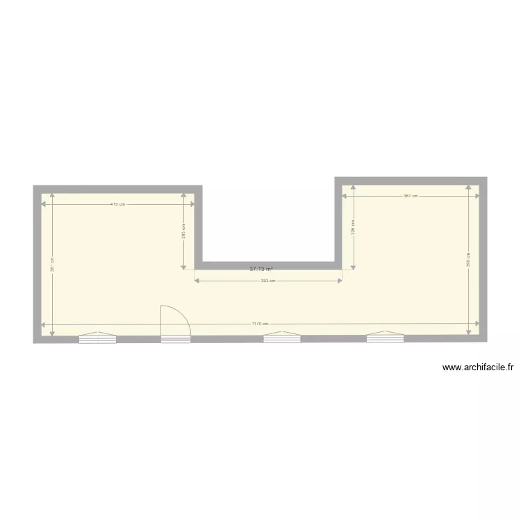 Arno sous-sol. Plan de 1  et 37 m²