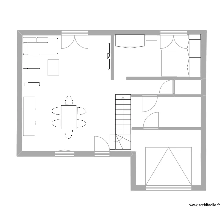 tire. Plan de 1  et 1 m²