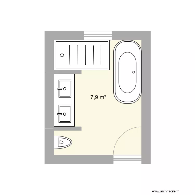 SDB new 3. Plan de 1 et 8 m² SDB new 3. Plan de 1 et 8 m²