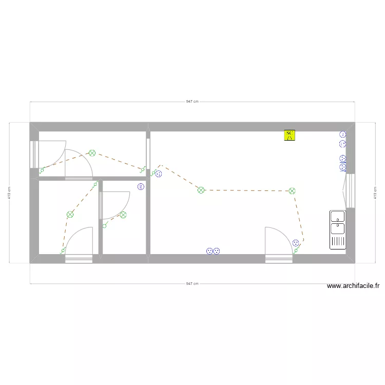 Local Stockage ERNEST. Plan de 