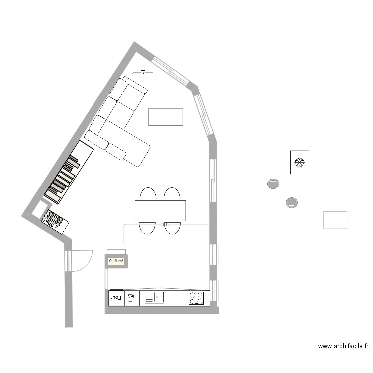 LS Niveau 1 Origine V5. Plan de 1 pièce et 0 m2