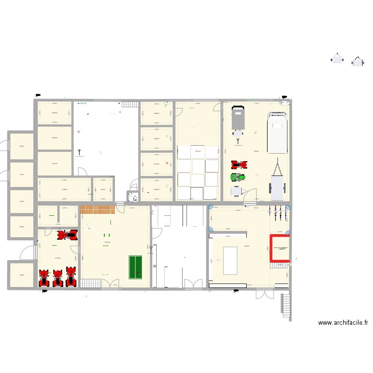 Ecurie_cortrat_V6. Plan de 20 pièces et 499 m2