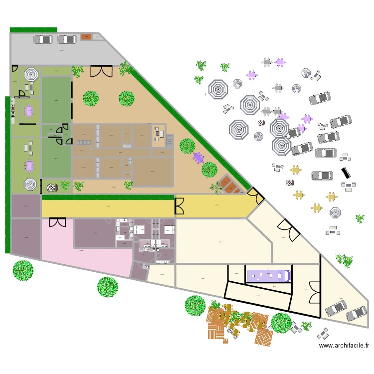 FOODTRUCK 0711B NB. Plan de 80 pièces et 1884 m2
