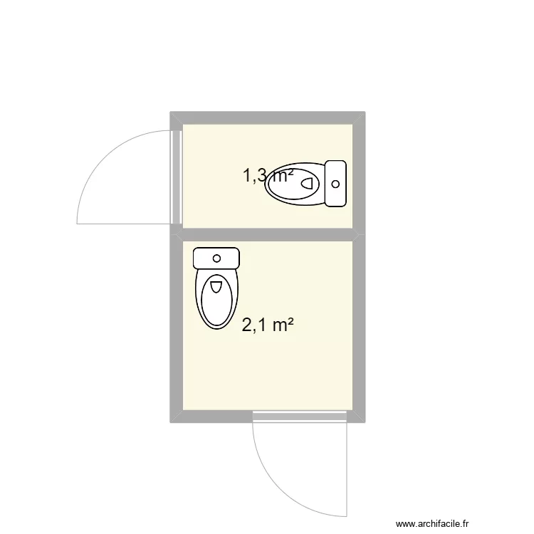 Jules. Plan de 2 et 3 m² Jules. Plan de 2 et 3 m²