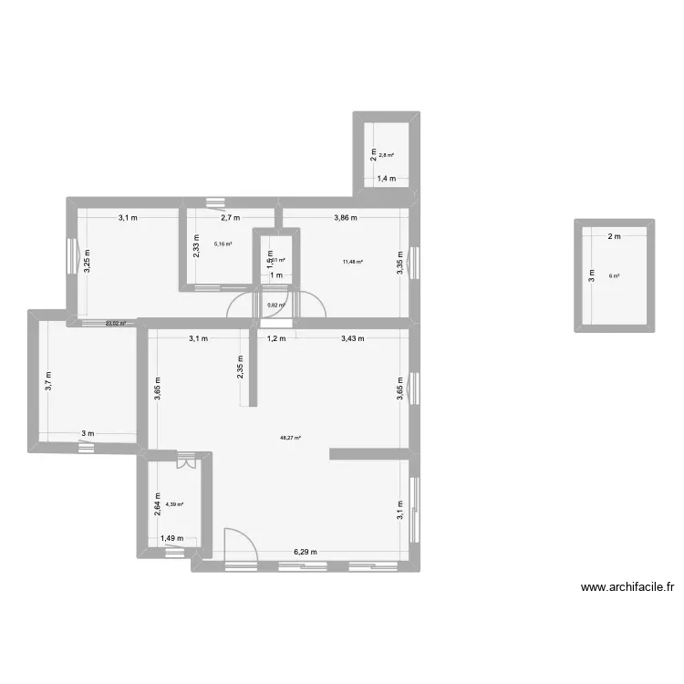 Maison Berre. Plan de 9 Pièces et 103 m²
