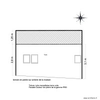 DP4 plan façade et toiture face nord avant projet