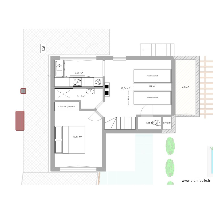 2 Baulers rez. Plan de 16 pièces et 152 m2