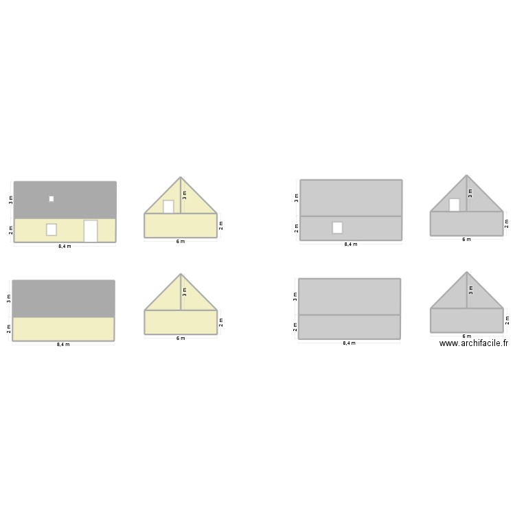 DP Kerihuel - plan de façade. Plan de 20 pièces et 250 m2