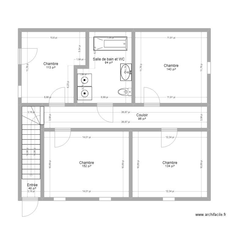 Carre de maison. Plan de 0 pièce et 0 m2