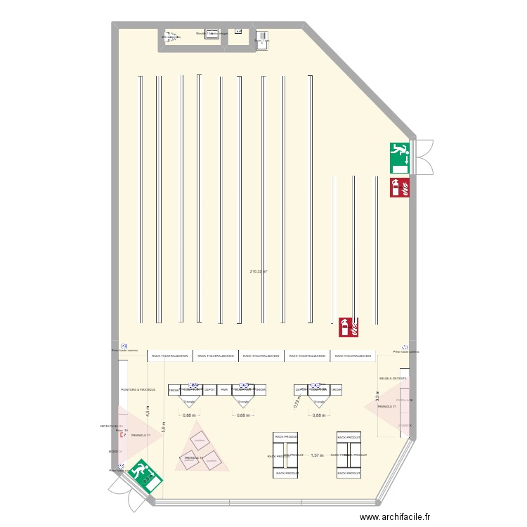 CAMBRAI v5 showroom. Plan de 1 pièce et 210 m2