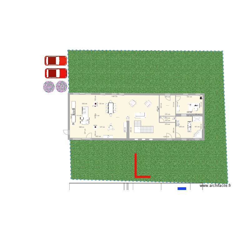 linieres. Plan de 11 pièces et 255 m2
