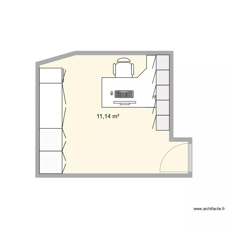 Bureau LL. Plan de 1 et 11 m² Bureau LL. Plan de 1 et 11 m²