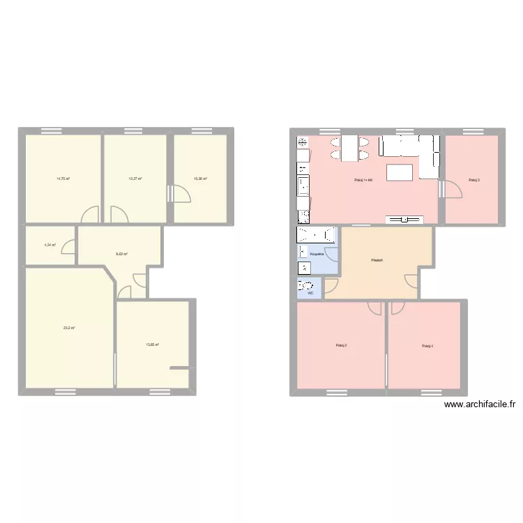 N&aacute;měst&iacute; Boženy Němcov&eacute; 660 byt 1 OV. Plan de 14  et 177 m²