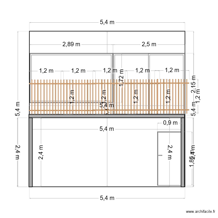 FACADE APRES. Plan de 0 pièce et 0 m2