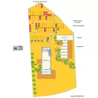 Cadastre St Eloy - Salle r&eacute;ception 4 avec extension 2 50 m2 et etage