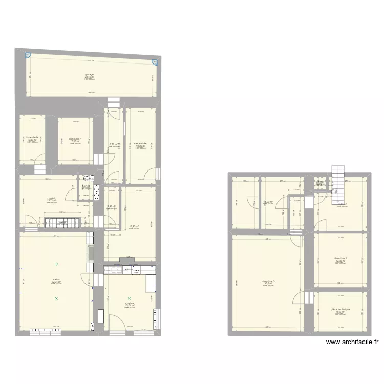maison vanessa escalier conserv&eacute;e. Plan de 