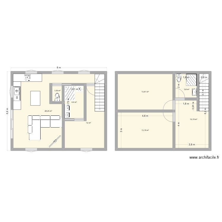 home3. Plan de 8 pièces et 88 m2