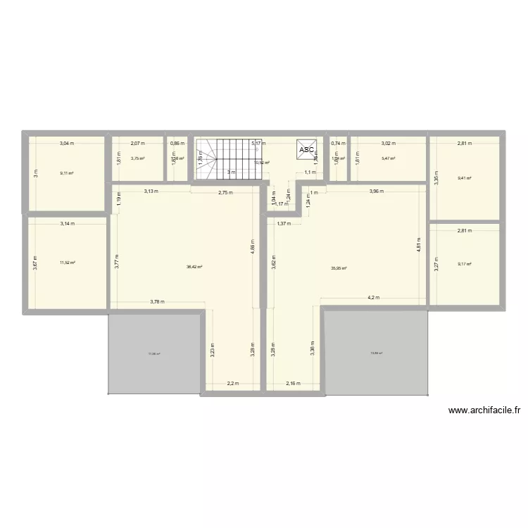 essai2. Plan de 11 Pièces et 134 m²