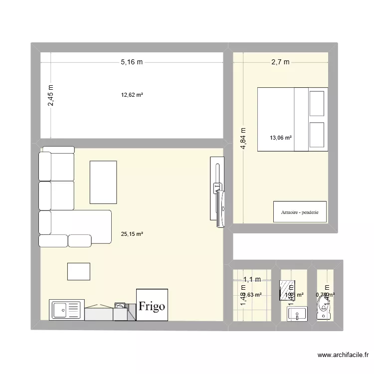 appart nacre. Plan de 6 pièces et 54 m² appart nacre. Plan de 6 pièces et 54 m²