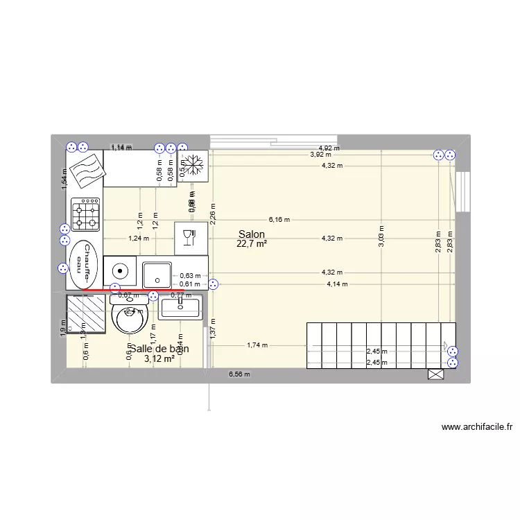 studio. Plan de studio. Plan de