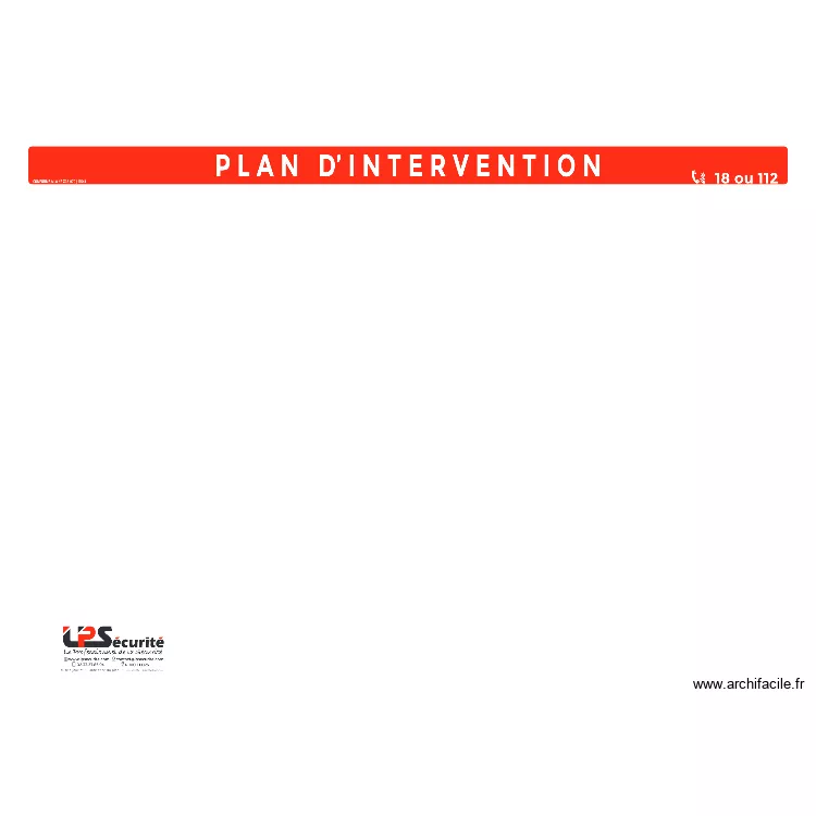 PLAN INTERVENTION VIERGE. Plan de 