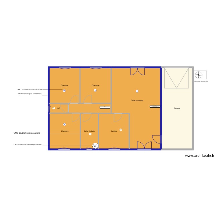 VIALEME CHATRU. Plan de 8 pièces et 110 m2