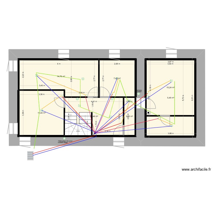 étage éclairage. Plan de 0 pièce et 0 m2 étage éclairage. Plan de 0 pièce et 0 m2