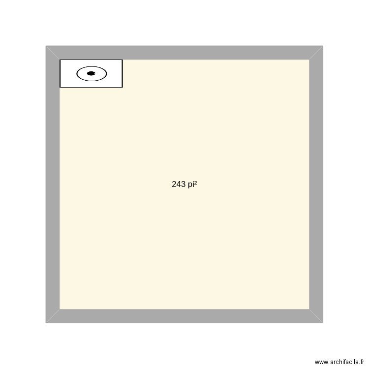 salle de bai. Plan de 1 pièce et 23 m2
