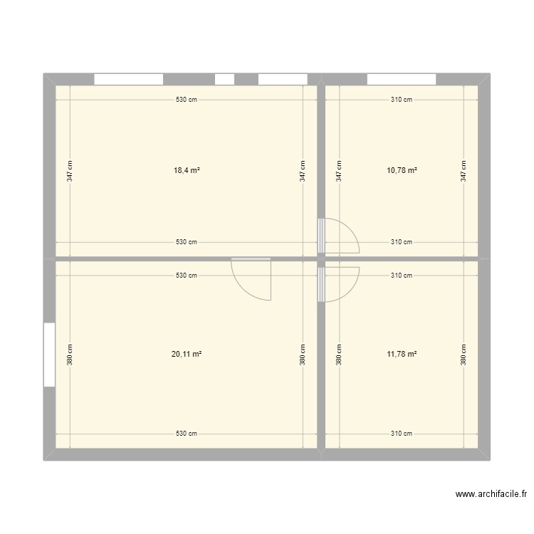 R+1 . Plan de 0 pièce et 0 m2
