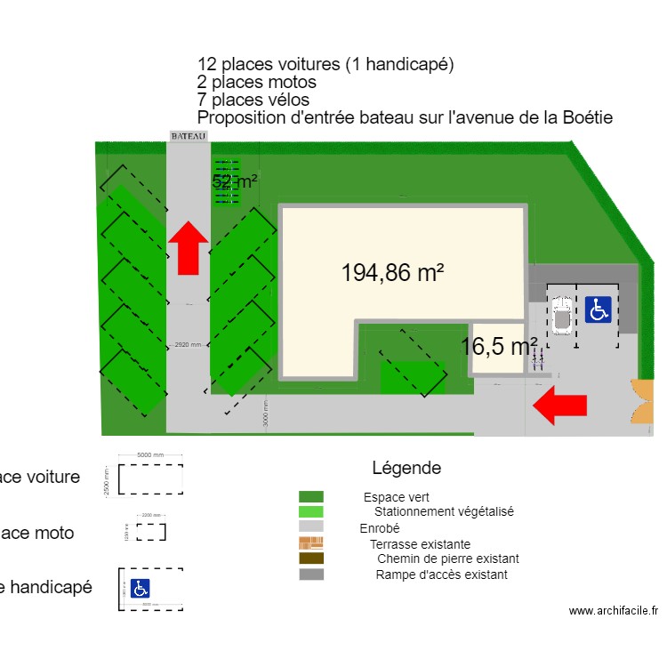 SIMULATION 3 : 11 PLACES MAISON DE SANTE. Plan de 2 pièces et 211 m2