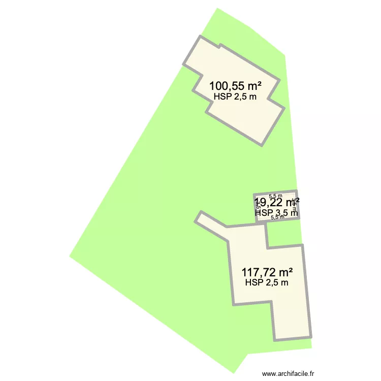 GARAGE 5. Plan de 5  et 456 m²