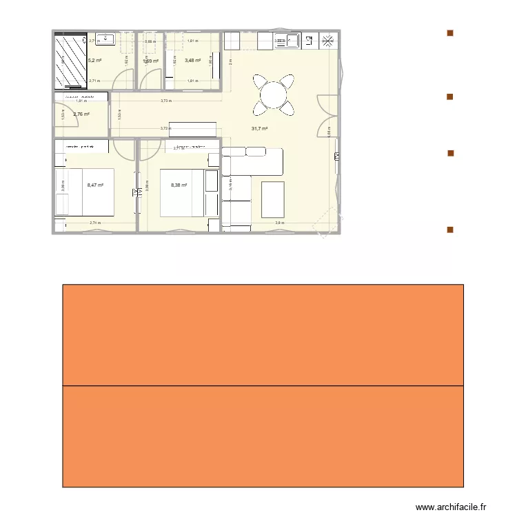 HOLIDAY JUIN 2026. Plan de 7  et 62 m²