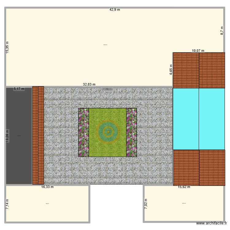 fufff. Plan de 10 pièces et 2035 m2