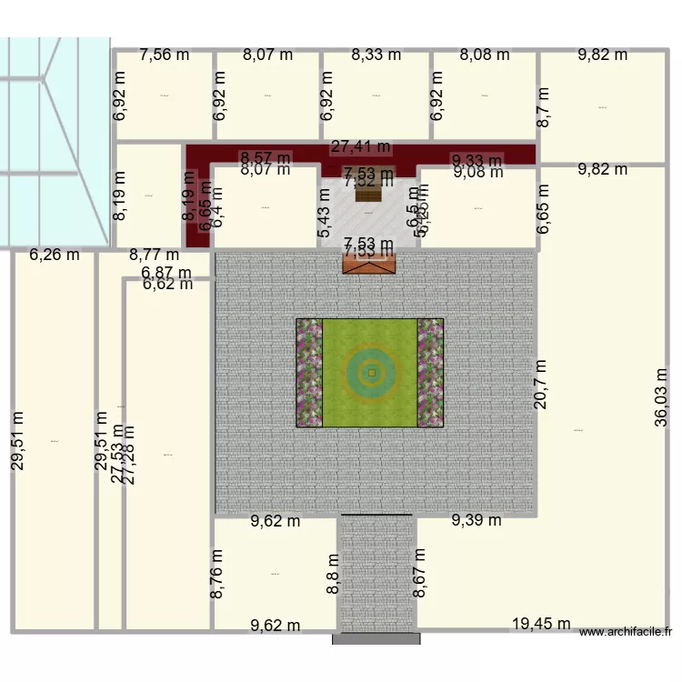 fufff. Plan de 27  et 3071 m²