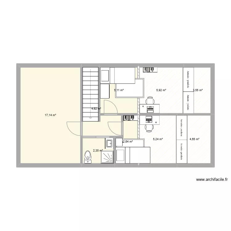 carole &eacute;tage r&eacute;nov&eacute;. Plan de 9  et 51 m²