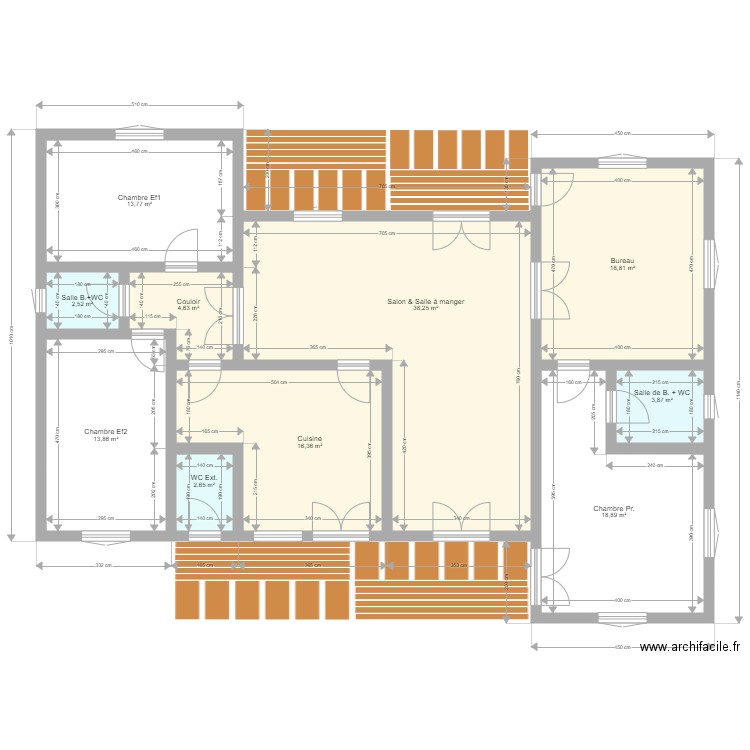 idée Maison 2 NKOK. Plan de 10 pièces et 134 m2