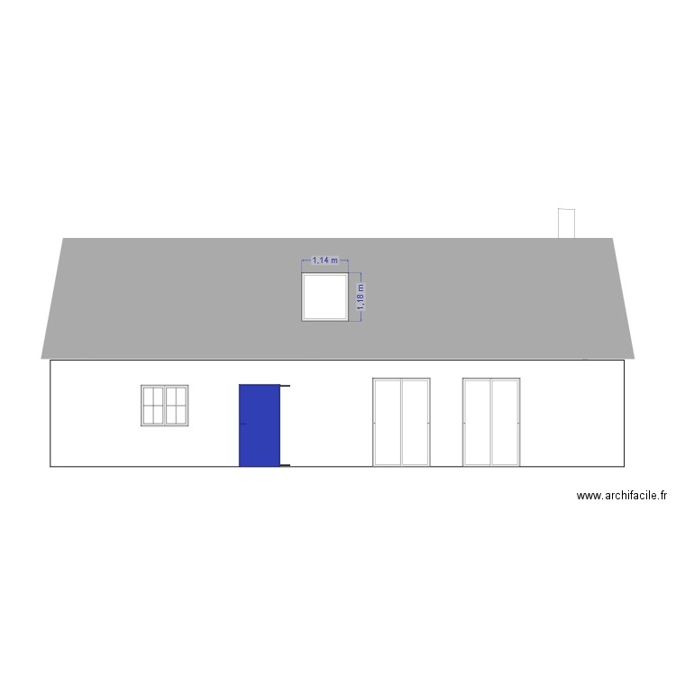 facade devant maison - après travaux. Plan de 0 pièce et 0 m2