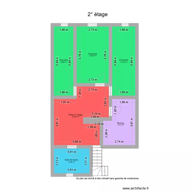 2&deg; &eacute;tage fyon . Plan de 