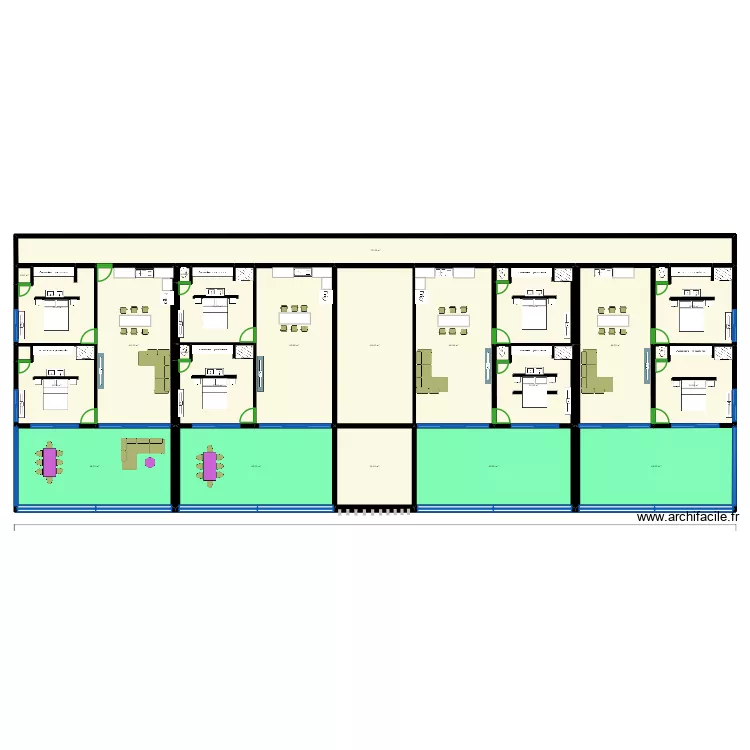 APPARTEMENTS. Plan de 89 pièces et 3740 m²