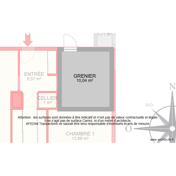 BI 27680-. Plan de 18 pièces et 137 m2