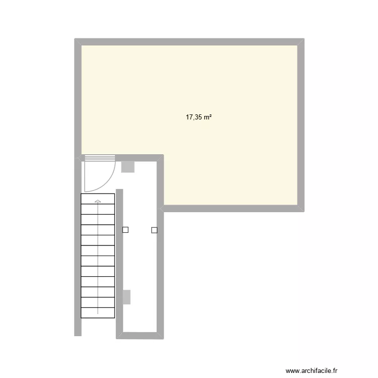 SOUS SOL CABINET wc. Plan de 1 et 17 m² SOUS SOL CABINET wc. Plan de 1 et 17 m²