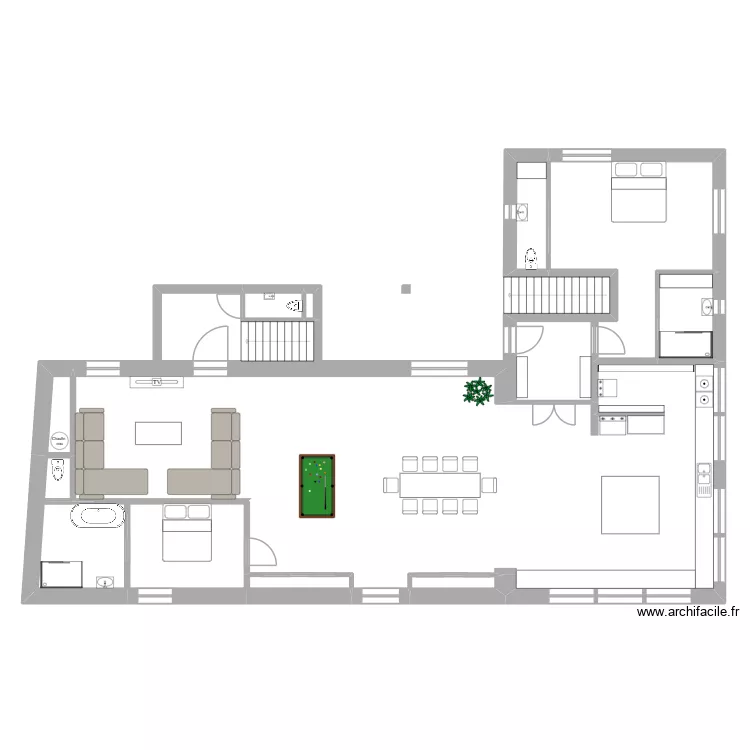Pacé Projet 7 Luminaire Grange. Plan de 10 et 159 m² Pacé Projet 7 Luminaire Grange. Plan de 10 et 159 m²
