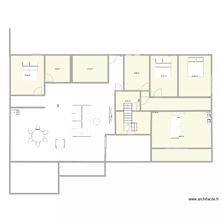 projet maison d&eacute;finitif 2 rep de chausse. Plan de 