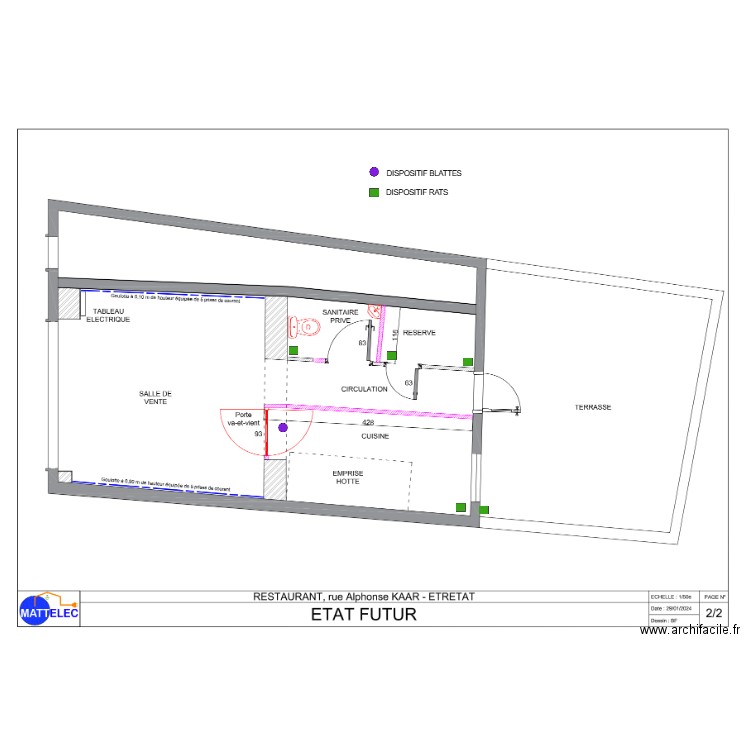 LA CANTINE D'ETRETAT. Plan de 0 pièce et 0 m2