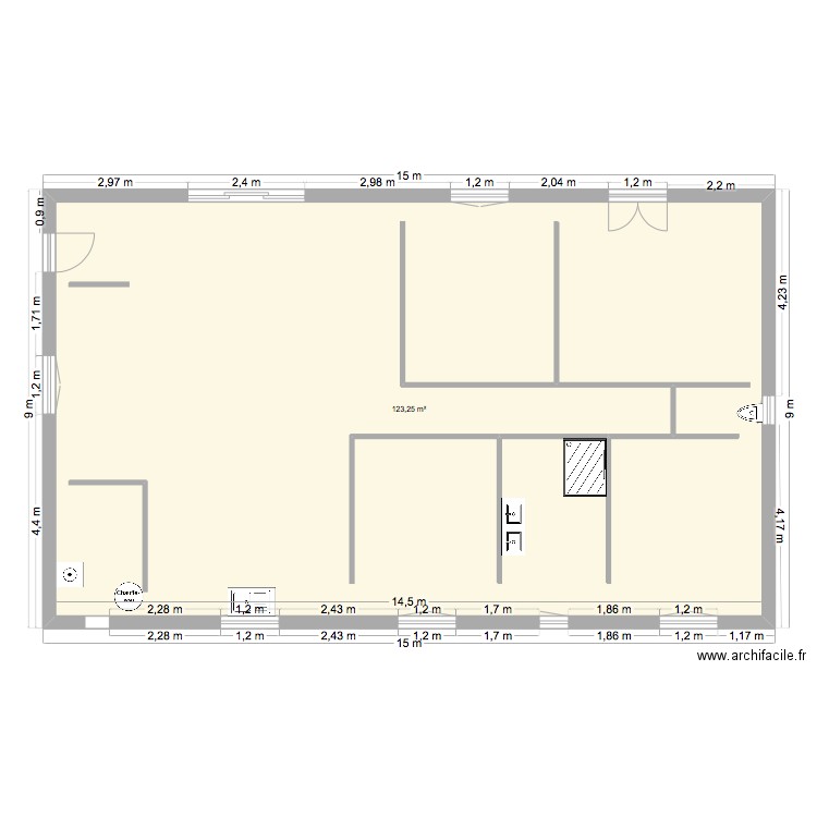 plan macon. Plan de 1 pièce et 123 m2